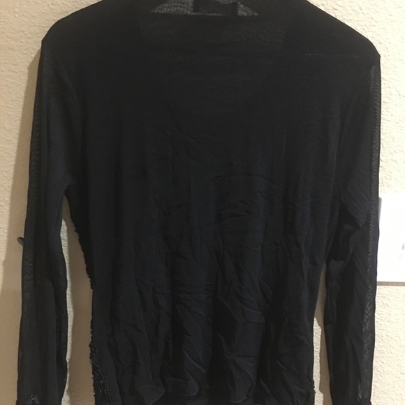 Handmade black soirée blouse from Egypt - Picture 8 of 8